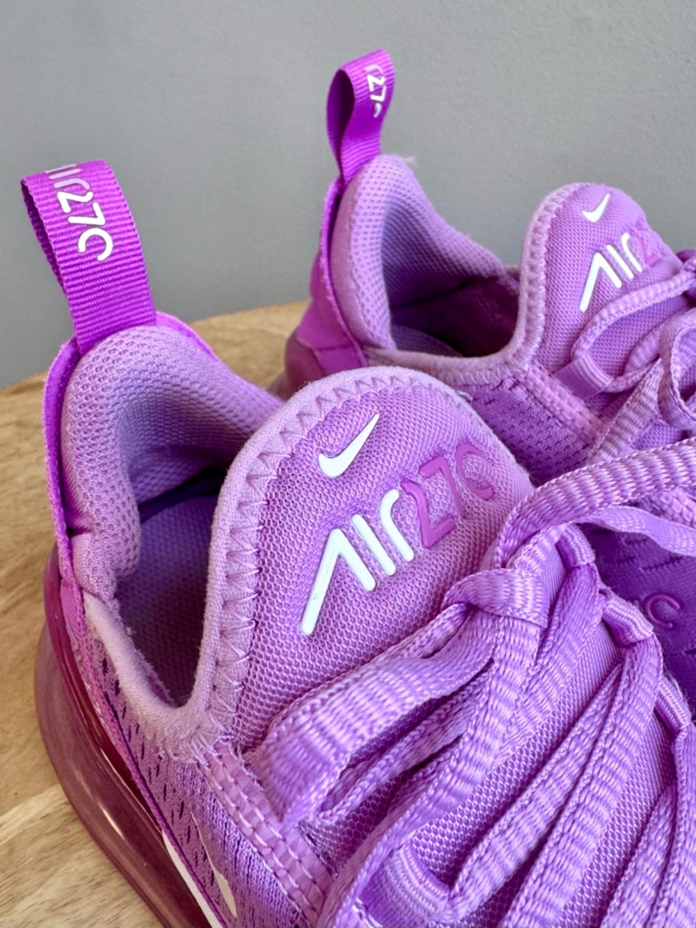 Nike Air Max 270 GS Shoes Rush Fuchsia White 943345 501 Size 4.5Y/6W - Picture 5 of 9
